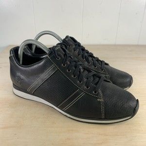 Timberland Black Low Top Slip Resistant Leather Women's Shoes Size 9.5